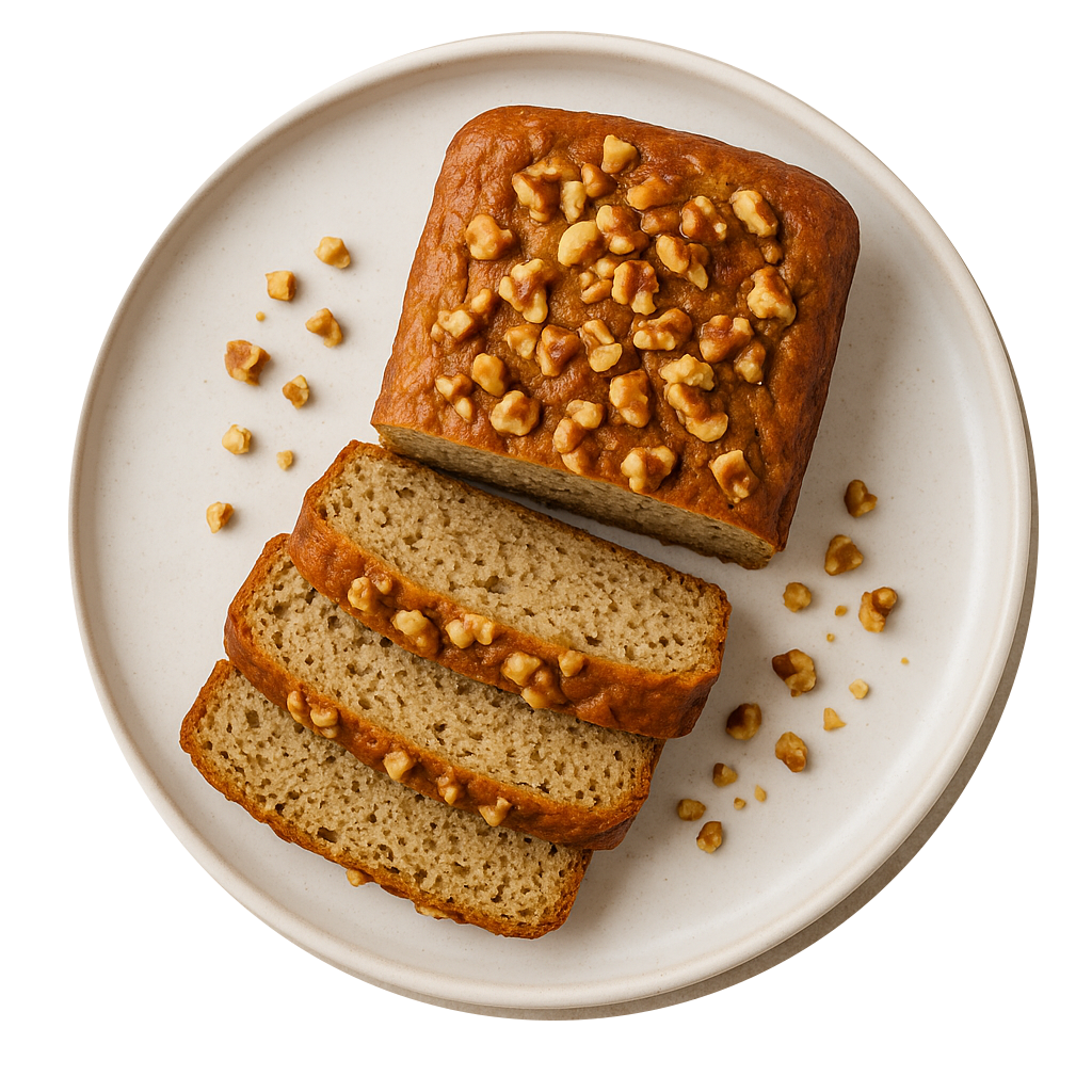 Protein Banana Bread With Chopped Walnuts