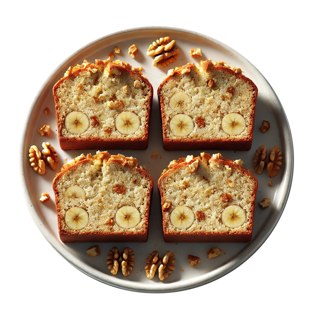 Protein Banana Bread With Chopped Walnuts