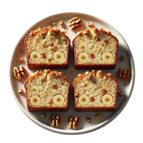 Protein Banana Bread With Chopped Walnuts