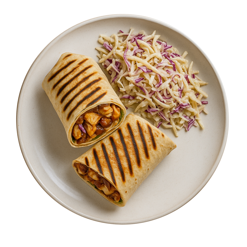 BBQ Chicken Wrap, Keto Slaw (KETO)