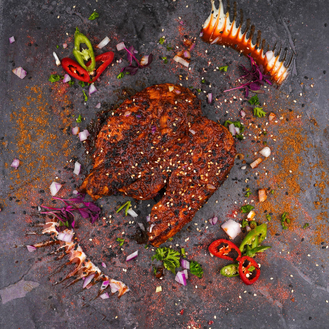 Bozu Meal Prep UK – succulent, high-protein, low-carb chicken breast plated with fresh herbs, perfect for busy professionals seeking healthy office lunches, work week meal prep, and balanced nutrition.