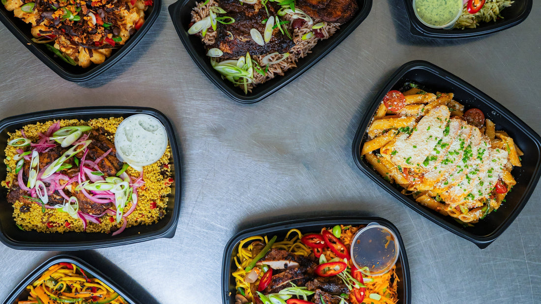 Bozu selection of premium meal prep with high-protein, low-carb ready-to-eat meals in under 3 minutes, delivered to students at Bath university