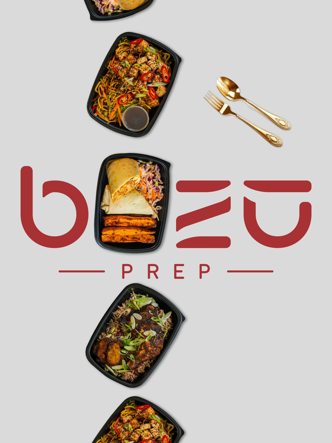 Selection of premium BOZU healthy meal prep meals, nutritious high protein meals designed to support weight loss, energy and better eating habits.
