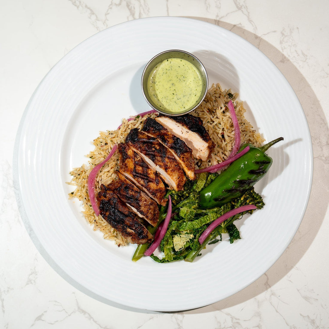 Keto halal Peruvian Chicken meal with fresh vegetables, high-protein meal prep delivery in Crawley (RH10 - RH11)