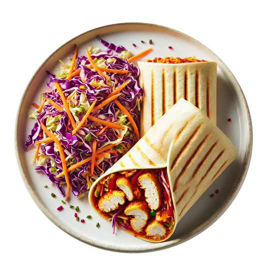 BBQ Chicken Wrap, Keto Slaw (KETO)