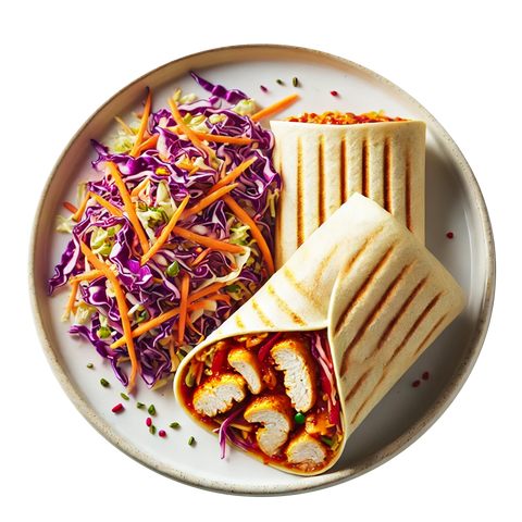 BBQ Chicken Wrap, Keto Slaw (KETO)