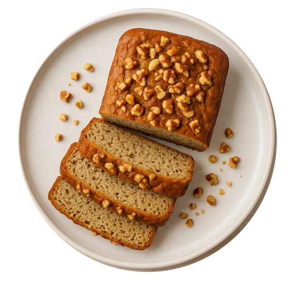 Protein Banana Bread With Chopped Walnuts