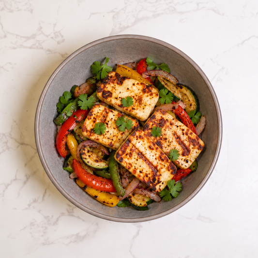 Grilled Halloumi Fajita Skillet (KETO)