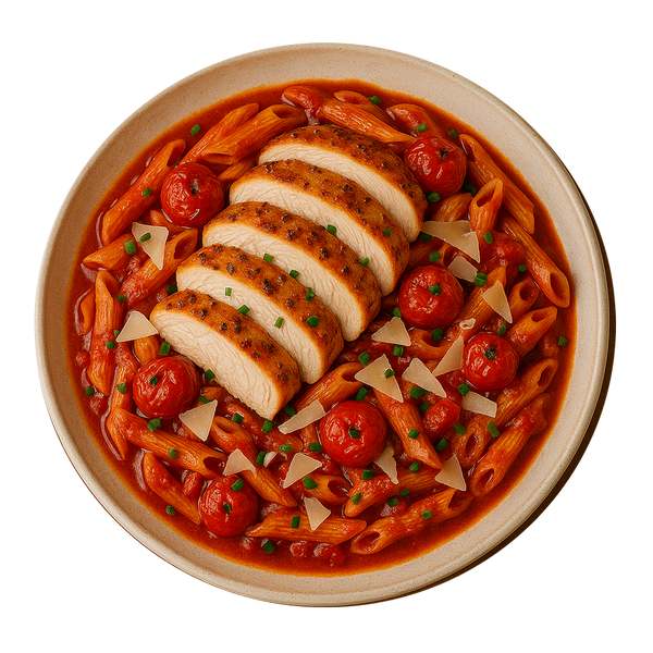 Creamy Tuscan Chicken, Penne Pasta