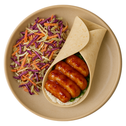 Honey & Garlic Chicken Wrap, Keto Slaw (KETO)
