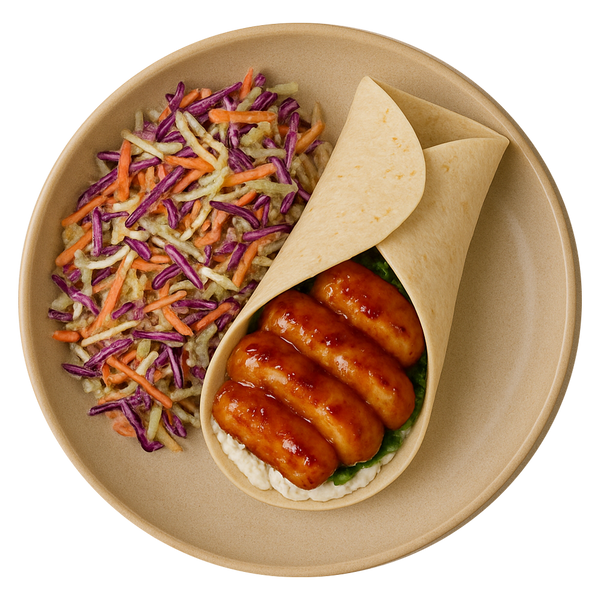 Honey & Garlic Chicken Wrap, Keto Slaw (KETO)