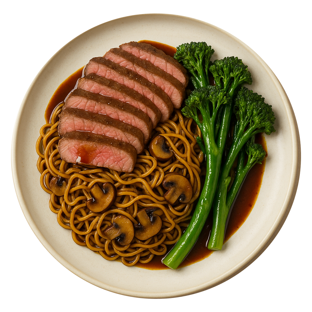 Lao Steak & Mushroom Stir Fry, Honey & Sesame Wok Fried Broccoli