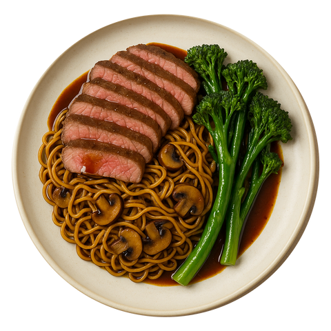 Lao Steak & Mushroom Stir Fry, Honey & Sesame Wok Fried Broccoli