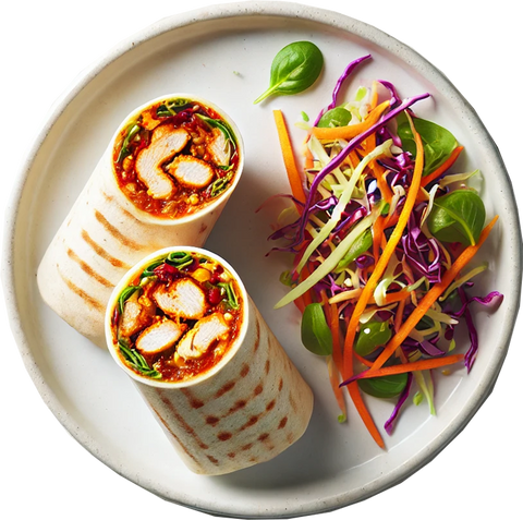 Sweet Chilli Chicken Wrap, Keto Slaw (KETO)