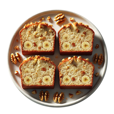 Protein Banana Bread With Chopped Walnuts