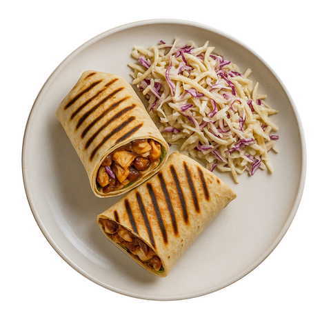 BBQ Chicken Wrap, Keto Slaw (KETO)