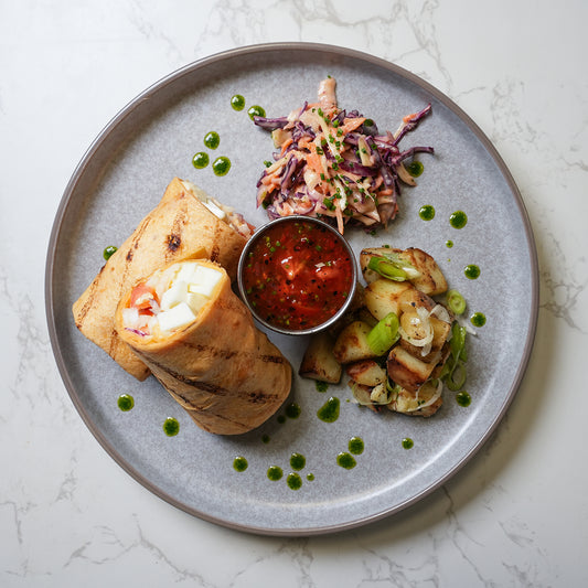 Grilled Halloumi Wrap with Potatoes – Vegetarian Meal